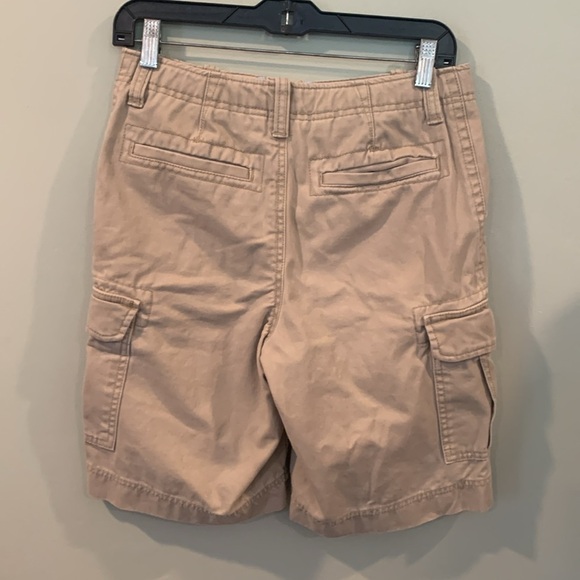 Gap Kids Tan Khaki Cotton Cargo Shorts Boys Size 10 Husky 20H Adjustable Waist - Picture 2 of 5